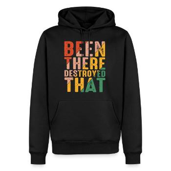 Été là détruit que 8 - Sweat à capuche Premium bio Homme - noir - Devant - Nico (187cm)