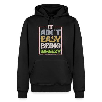 Ce n’est pas facile d’être Wheezy 12 - Sweat à capuche Premium bio Homme - noir - Devant - Nico (187cm)