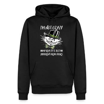Ma réalité est juste différente de la vôtre 12 - Sweat à capuche Premium bio Homme - noir - Devant - Nico (187cm)