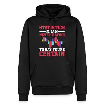 Statistics - Never Having To Say You're Certain 5 - Männer Premium Bio Hoodie - Schwarz - Vorne - Nico (187cm)