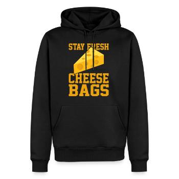 Stay Fresh Cheese Bags 33 - Männer Premium Bio Hoodie - Schwarz - Vorne - Nico (187cm)