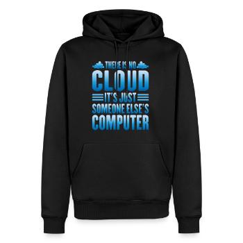 There Is No Cloud, It's Just Someone's Computer 13 - Men’s Premium Organic Hoodie - black - Front - Nico (187cm)