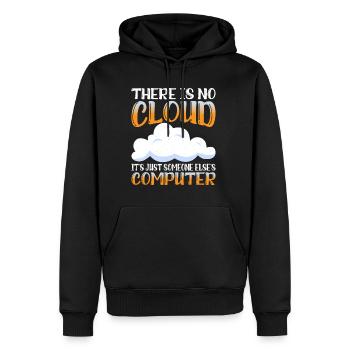 There Is No Cloud, It's Just Someone's Computer 15 - Men’s Premium Organic Hoodie - black - Front - Nico (187cm)