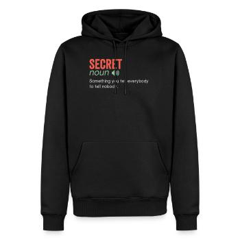 Secret Noun Funny humor quote - Männer Premium Bio Hoodie - Schwarz - Vorne - Nico (187cm)