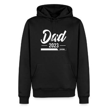 Papa 2023 Cadeau de chemise - Sweat à capuche Premium bio Homme - noir - Devant - Nico (187cm)