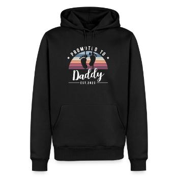 Promu au maillot de papa est 2023 - Sweat à capuche Premium bio Homme - noir - Devant - Nico (187cm)