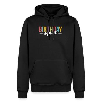 Birthday Squad Shirt Geschenk Geburtstag - Männer Premium Bio Hoodie - Schwarz - Vorne - Nico (187cm)