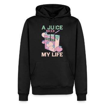 A Juice Box Saved My Life 7 - Men’s Premium Organic Hoodie - black - Front - Nico (187cm)
