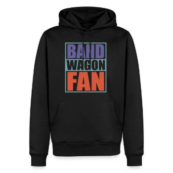 Bandwagon Fan 8 - Männer Premium Bio Hoodie - Schwarz - Vorne - Nico (187cm)