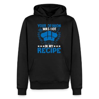 Votre avis n’était pas dans ma recette 5 - Sweat à capuche Premium bio Homme - noir - Devant - Nico (187cm)