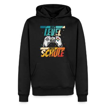 NEXT LEVEL MITTELSCHULE - Grundschule Geschafft Ge - Männer Premium Bio Hoodie - Schwarz - Vorne - Nico (187cm)