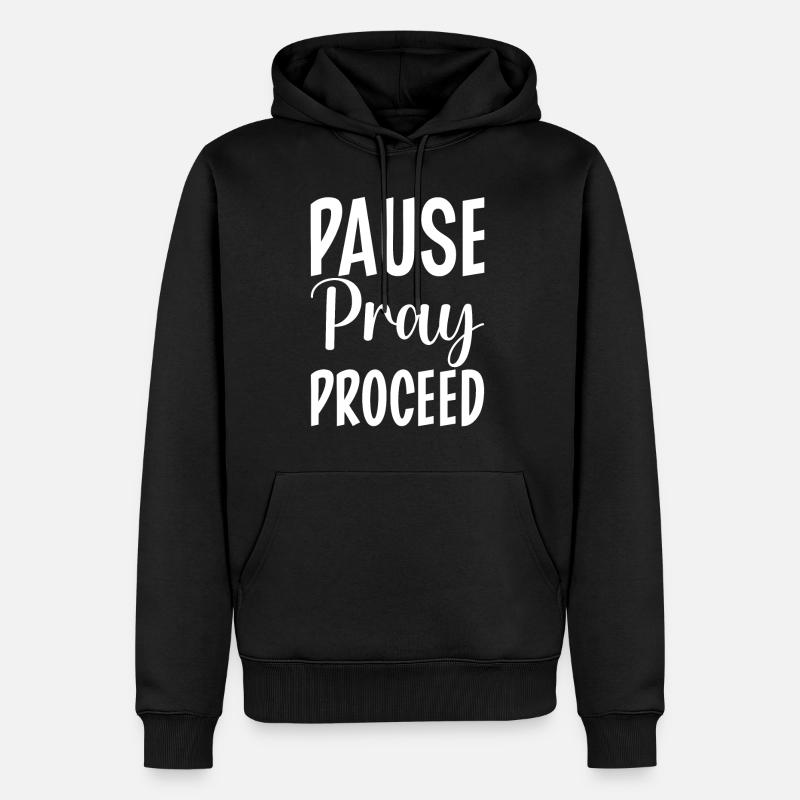 Pause Priez Continuez - Sweat à capuche Premium bio Homme - noir
