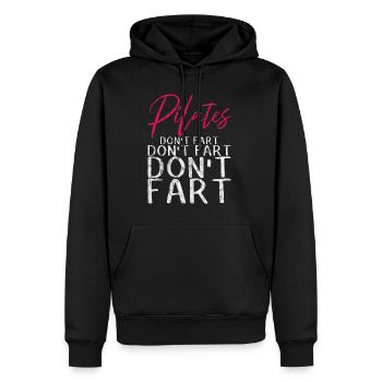 Pilates Don't Fart Don't Fart Don't Fart 3 - Männer Premium Bio Hoodie - Schwarz - Vorne - Nico (187cm)
