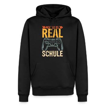 neue Schule Zocker Contoller Abenteuer Vintage Rea - Männer Premium Bio Hoodie - Schwarz - Vorne - Nico (187cm)