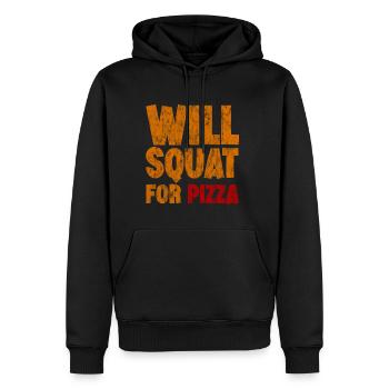 Will Squat For Pizza 3 - Männer Premium Bio Hoodie - Schwarz - Vorne - Nico (187cm)