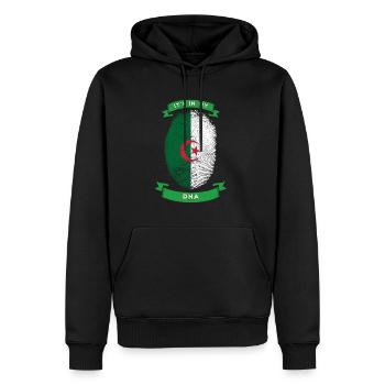 Algeria Flag DNA Country - Männer Premium Bio Hoodie - Schwarz - Vorne - Nico (187cm)
