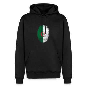 Algeria Flag DNA Country - Männer Premium Bio Hoodie - Schwarz - Vorne - Nico (187cm)