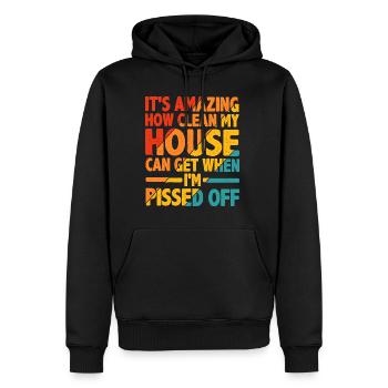 It's Amazing How Clean My House Can Get 2 - Männer Premium Bio Hoodie - Schwarz - Vorne - Nico (187cm)