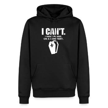 Je ne peux pas avoir des plans sur une chemise de cimetière - Sweat à capuche Premium bio Homme - noir - Devant - Nico (187cm)