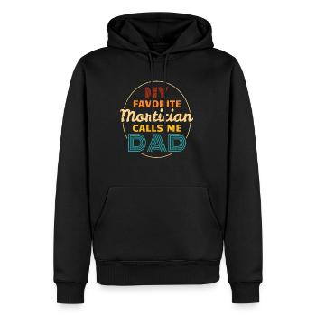 My Favorite Mortician Calls Me Dad Father's Day Dad - Men’s Premium Organic Hoodie - black - Front - Nico (187cm)