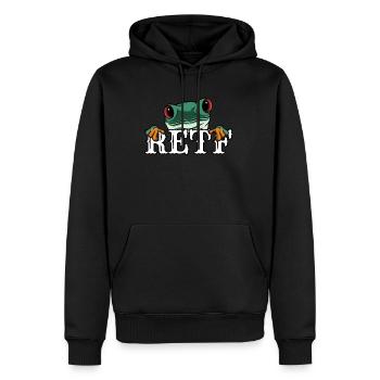 RETF Baumfrosch Shirt Geschenk - Männer Premium Bio Hoodie - Schwarz - Vorne - Nico (187cm)