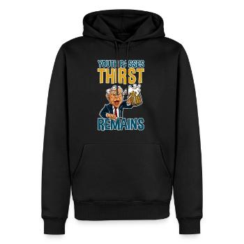 Youth Passes Thirst Remains 4 - Männer Premium Bio Hoodie - Schwarz - Vorne - Nico (187cm)