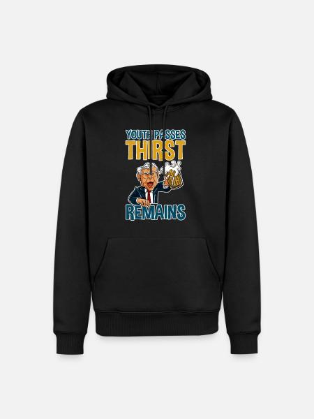 Youth Passes Thirst Remains 4 - Men’s Premium Organic Hoodie - black