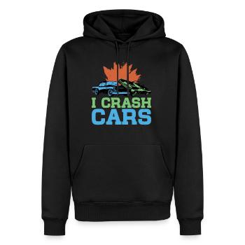 I Crash Cars 6 - Sweat à capuche Premium bio Homme - noir - Devant - Nico (187cm)