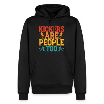 Kickers Are People Too 32 - Männer Premium Bio Hoodie - Schwarz - Vorne - Nico (187cm)
