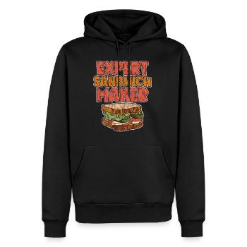 Expert Sandwich Maker 3 - Sweat à capuche Premium bio Homme - noir - Devant - Nico (187cm)