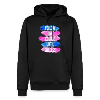 Suivre un cours jusqu’au succès 4 - Sweat à capuche Premium bio Homme - noir - Devant - Nico (187cm)