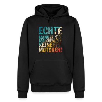 Fahrrad Andi Auto Apruch Geschenk Rad Tour Fahrrad - Männer Premium Bio Hoodie - Schwarz - Vorne - Nico (187cm)