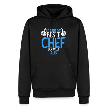 So Sieht Der Beste Chef Der Welt Aus Hübscher Boss - Männer Premium Bio Hoodie - Schwarz - Vorne - Nico (187cm)