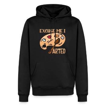 Excuse Me I Arted 9 - Männer Premium Bio Hoodie - Schwarz - Vorne - Nico (187cm)