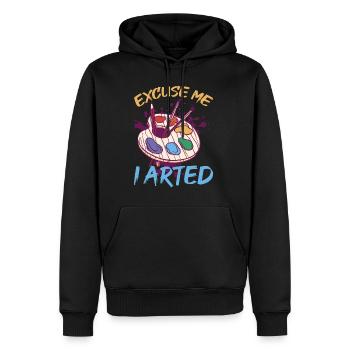 Excuse Me I Arted 8 - Männer Premium Bio Hoodie - Schwarz - Vorne - Nico (187cm)