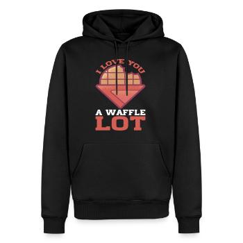 I Love You A Waffle Lot 5 - Männer Premium Bio Hoodie - Schwarz - Vorne - Nico (187cm)