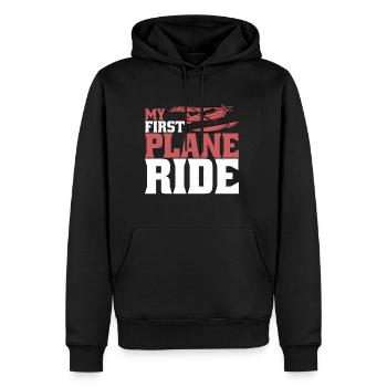 My First Plane Ride 54 - Männer Premium Bio Hoodie - Schwarz - Vorne - Nico (187cm)