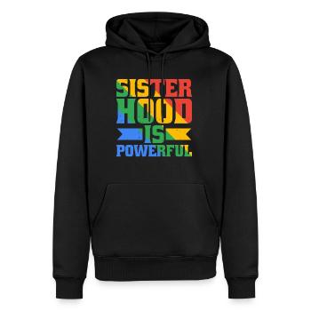 Sisterhood Is Powerful 28 - Männer Premium Bio Hoodie - Schwarz - Vorne - Nico (187cm)