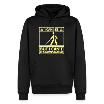 I Can See But I Cant Its Compilcated - Männer Premium Bio Hoodie - Schwarz - Vorne - Nico (187cm)