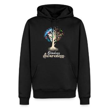 Conscience de l’aveuglement - Sweat à capuche Premium bio Homme - noir - Devant - Nico (187cm)