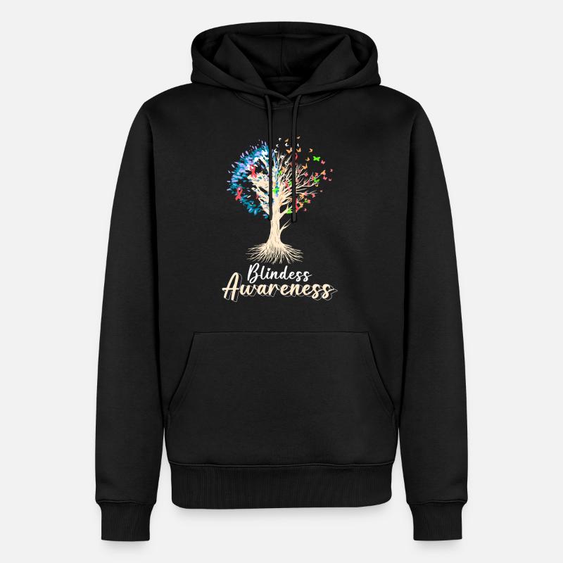 Conscience de l’aveuglement - Sweat à capuche Premium bio Homme - noir