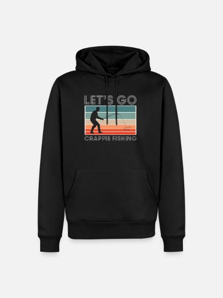 Lets Go Crappie Fishing - Männer Premium Bio Hoodie - Schwarz