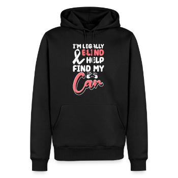 Dans Legally Blind Help Find My Car - Sweat à capuche Premium bio Homme - noir - Devant - Nico (187cm)