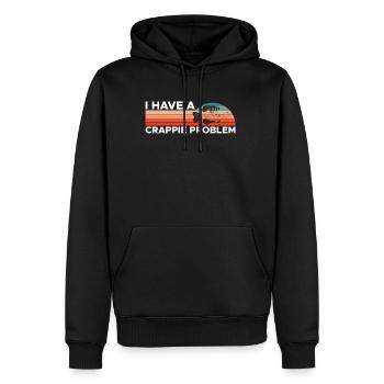J’ai une chemise à problèmes de merde - Sweat à capuche Premium bio Homme - noir - Devant - Nico (187cm)