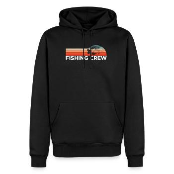 Équipage de pêche Crappie Vintage Retro - Sweat à capuche Premium bio Homme - noir - Devant - Nico (187cm)