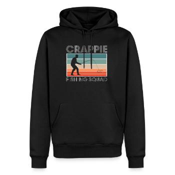 Crappie Fishing Squad Vintage Retro - Men’s Premium Organic Hoodie - black - Front - Nico (187cm)