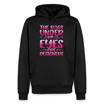The Bags Under My Eyes Are Designers 12 - Männer Premium Bio Hoodie - Schwarz - Vorne - Nico (187cm)