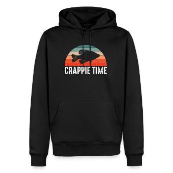 Chemise vintage Retro Crappie Time - Sweat à capuche Premium bio Homme - noir - Devant - Nico (187cm)