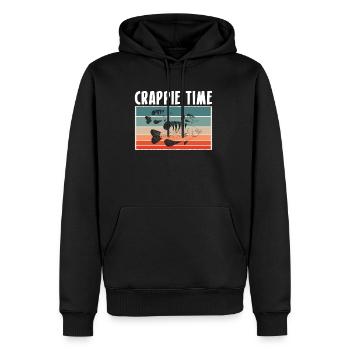 Chemise vintage Retro Crappie Time - Sweat à capuche Premium bio Homme - noir - Devant - Nico (187cm)
