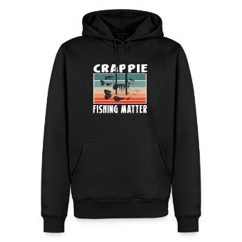 Chemise Vintage Retro Crappie Fishing Matter - Sweat à capuche Premium bio Homme - noir - Devant - Nico (187cm)